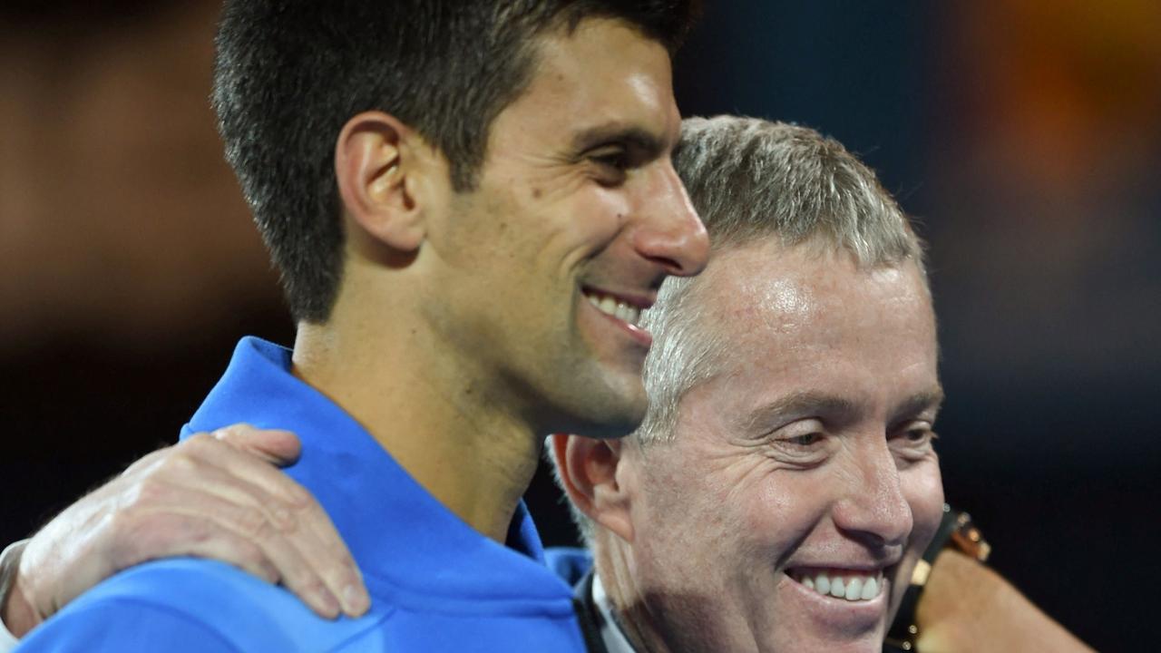 Novak Djokovic and Craig Tiley in 2015.