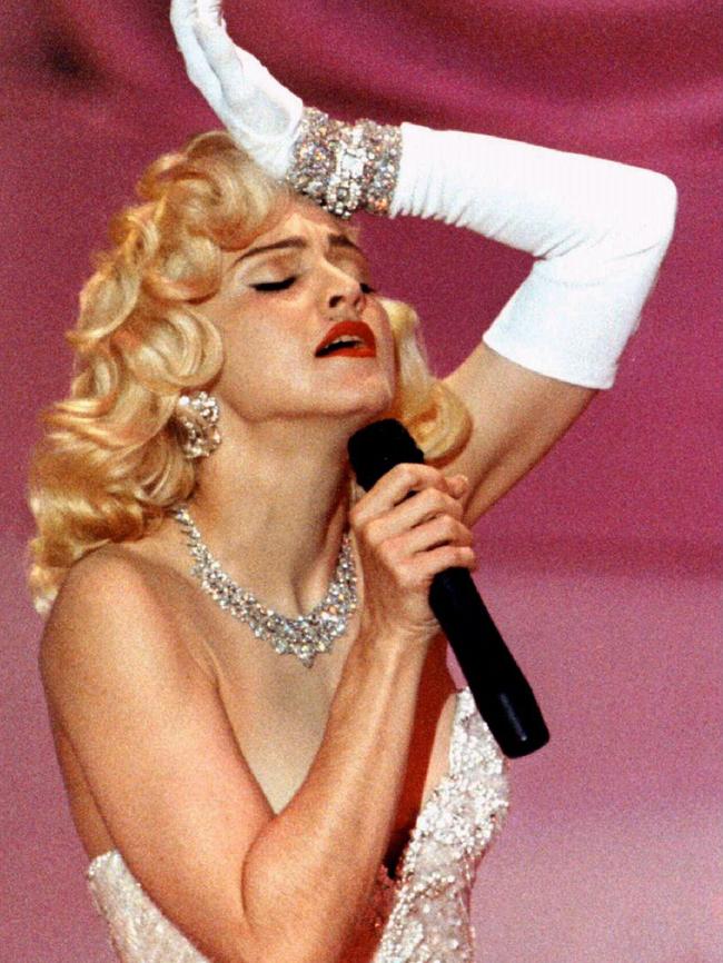 Madonna performs at Academy Awards in 1991.