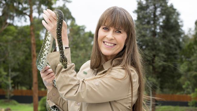 Terri Irwin photographed at the new Crocodile Hunter Luxury Lodge, Australia Zoo, Beerwah. Picture: Russell Shakespeare