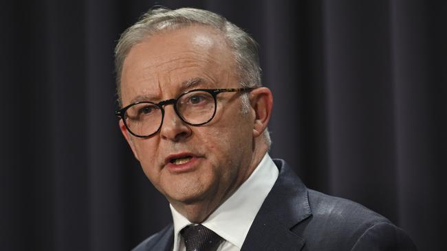 Prime Minister Anthony Albanese on Saturday. He vowed on Sunday to work with the international community to increase pressure on Tehran and prevent the latest conflict from spreading. Picture: NCA NewsWire / Martin Ollman