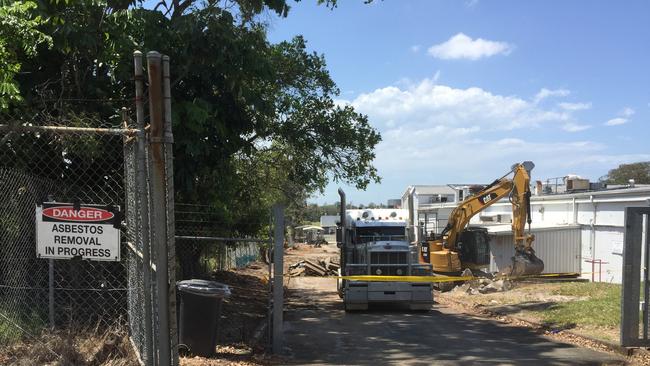 Preliminary work starts at the Ellen St side of the former Goodman Fielder Bakery site at Carina. Picture: Brian Bennion