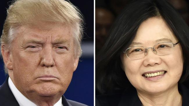 US President-elect Donald Trump sparked controversy over a call from Taiwan’s President Tsai Ing-wen, which broke decades of US diplomatic policy and risks creating a serious rift with China. Picture: AFP