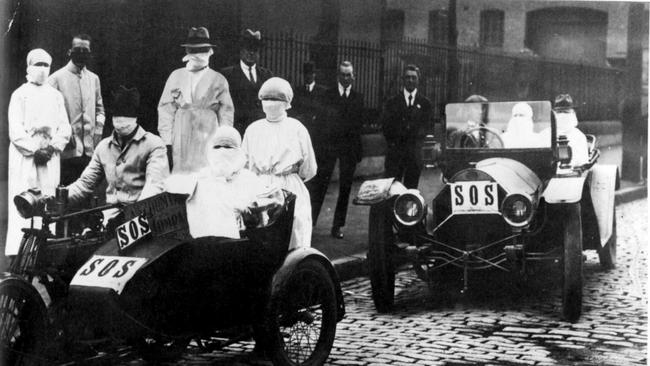 Units of the Influenza Administration Committee in Sydney during great Spanish flu epidemic of 1919.