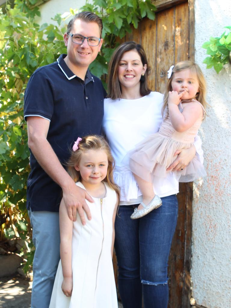 Stephan and Amy Knoll with their kids: Picture: Supplied.