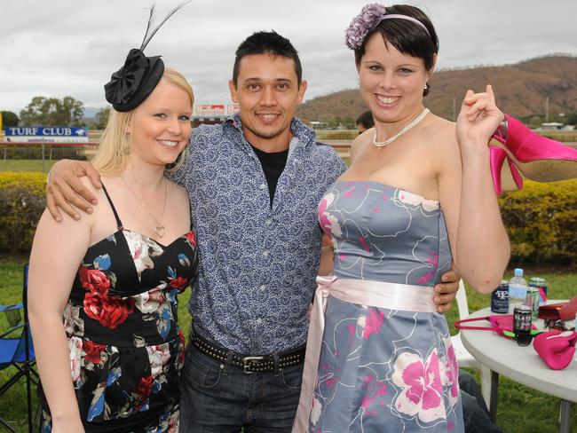 Megan Herring, Jamali Labelak and Susan Fraser at the 2011Townsville Ladies Day Races held at the Cluden Race Track