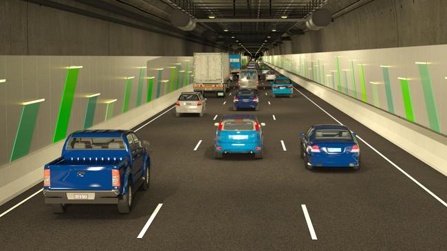 An artist’s impression of one of the North East Link tunnels. Picture: Supplied.