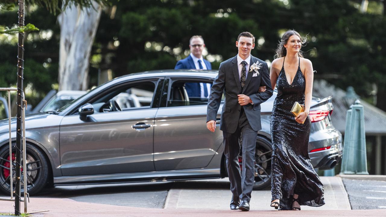 Darcy Shelton and partner Hayley Catlow at St Mary's College formal at Picnic Point, Friday, March 22, 2024. Picture: Kevin Farmer