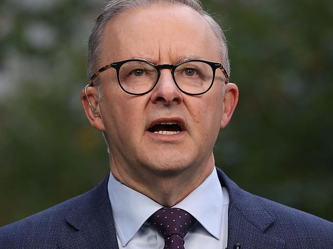 CANBERRA, AUSTRALIANewsWire Photos MARCH 30, 2022: Anthony Albanese spoke to morning Tv shows about the 2022 Budget, in Parliament House, Canberra. Picture: NCA NewsWire / Gary Ramage