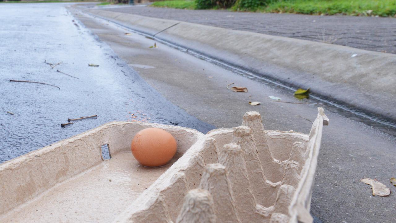 Youths threw eggs at moving vehicles, police say