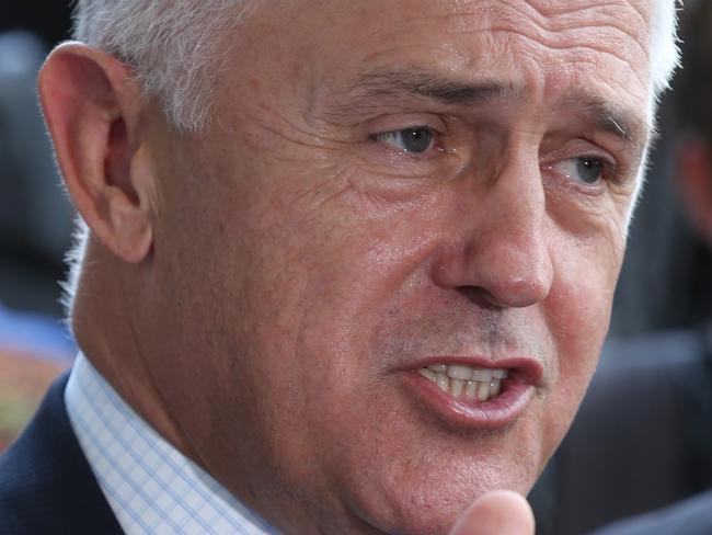 Federal Election 2016 9/5/16: Day 1 of the campaign, PM Malcolm Turnbull with young people using a youth training scheme and then holds a press conference as he visits the YMCA Space in the Federal seat of Petrie , in North Lakes north of Brisbane. Pic Lyndon Mechielsen/News Corp.