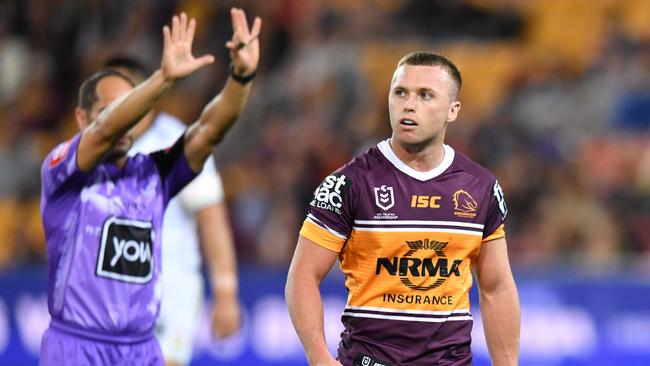 Jake Turpin gets his marching orders. Picture: AAP Image/Darren England