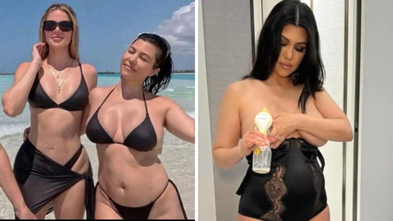 Kourtney Kardashian has hit back at a hater who criticised her latest bikini photo.