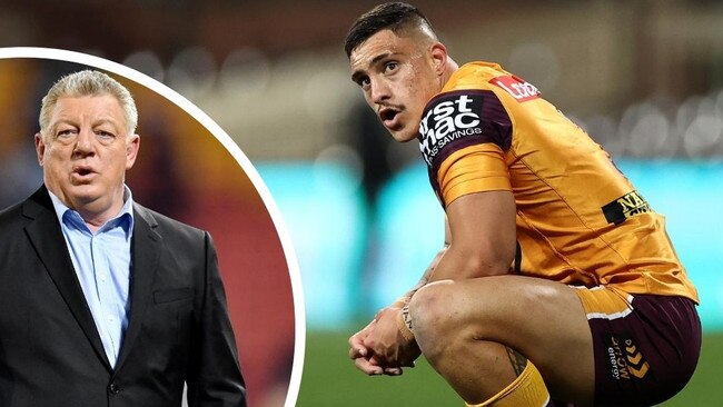 Phil Gould (inset) doesn’t believe Anthony Seibold - nor the players like Kotoni Staggs (above) - are to be blamed fully for the Broncos’ downfall.