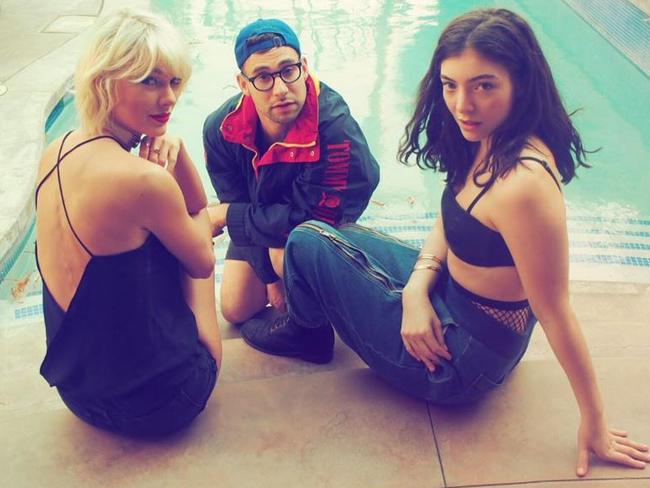 Taylor Swift, Jack Antonoff and Lorde at Coachella in 2016. Picture: Instagram