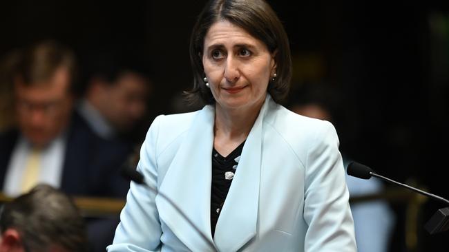 NSW Premier Gladys Berejiklian in state parliament in Sydney on Tuesday. Picture: AAP