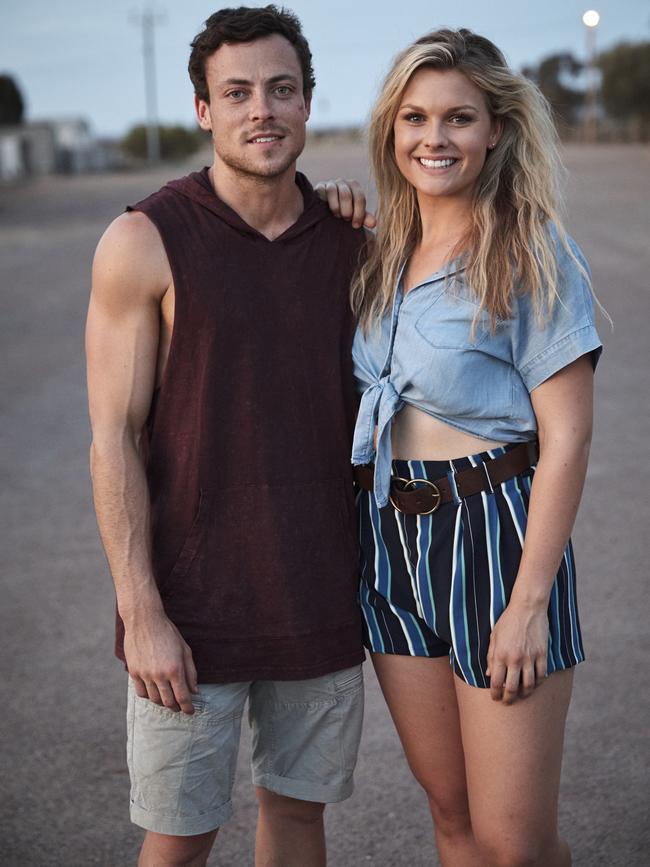 Dillman and her co-star Patrick O’Connor (who plays Dean Thompson) have been dating for two years. They will spend Christmas with their families in Queensland. Picture supplied.