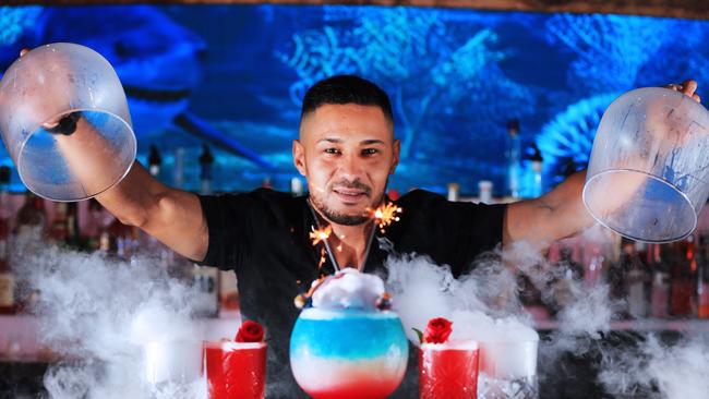 Cocktails at White Rhino Surfers Paradise. Photo: Scott Powick News Corp