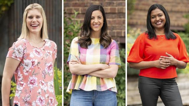 Leah Milburn-Clark, Monica Mignone and Dee Williams will have to impress the judges on <i>MasterChef Australia</i>. 