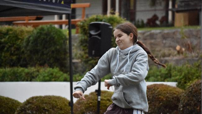 Eighty8 Dance Companyâ€™s crew tearing up the competition at the Unlock the Block event, at Ipswich's Darcy Doyle Place on August 12, 2022. Picture: Peta McEachern