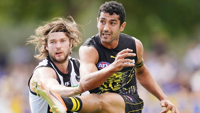 He was a Premiership hero in his one game for the Tigers, but can Marlion Pickett prove he’s more than just a one-hit wonder? Picture: Michael Dodge/AAP.