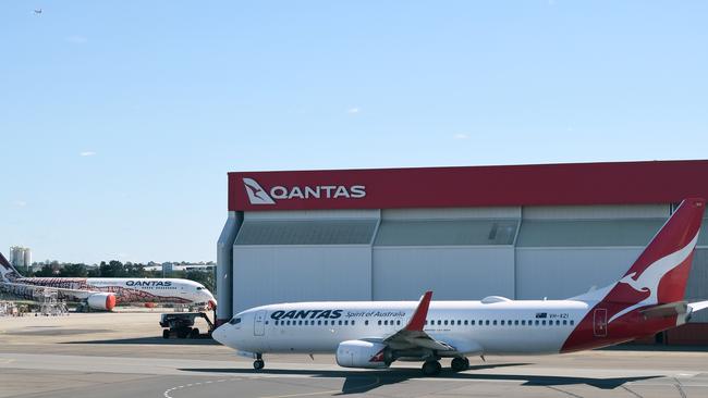 A plans departs the Qantas Domestic terminal in Sydney. Picture: NCA NewsWire/Joel Carrett