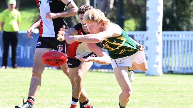 Maroochydore player Tyler Whiteley QAFL colts between Morningside and Maroochydore. Saturday April 13, 2024. Picture, John Gass