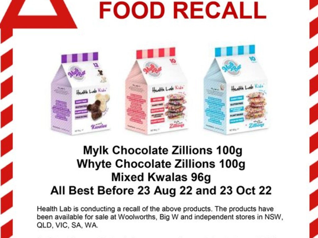 A number of plant-based children's chocolates have been recalled after contamination by milk.