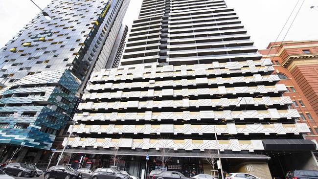 The apartment block at 200 Spencer Street, Melbourne.