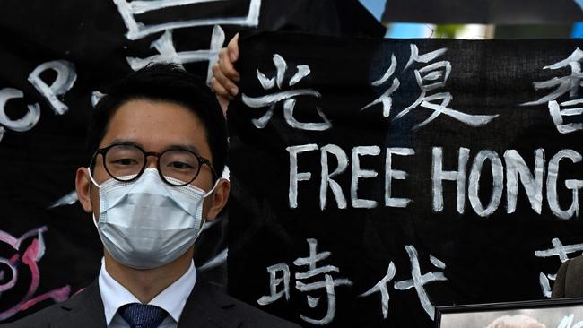 Hong Kong democracy activist Nathan Law. Picture: AFP