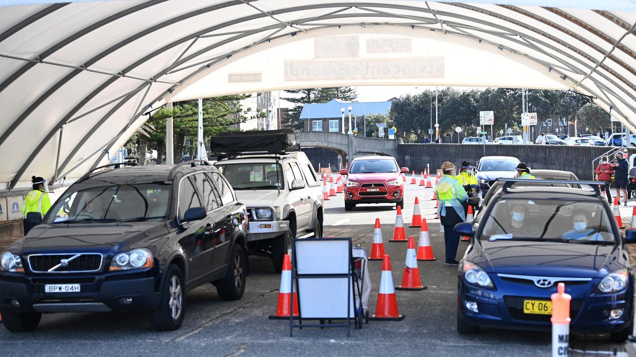 Numbers have dropped at Bondi Beach testing clinic. Picture: NCA NewsWire / Jeremy Piper