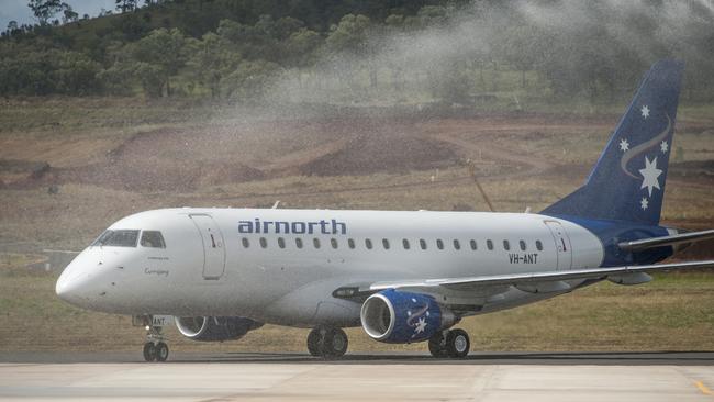 An Airnorth lands at Wellcamp ready to start the Melbourne route in a codeshare with Qantas. Pic: David Martinelli