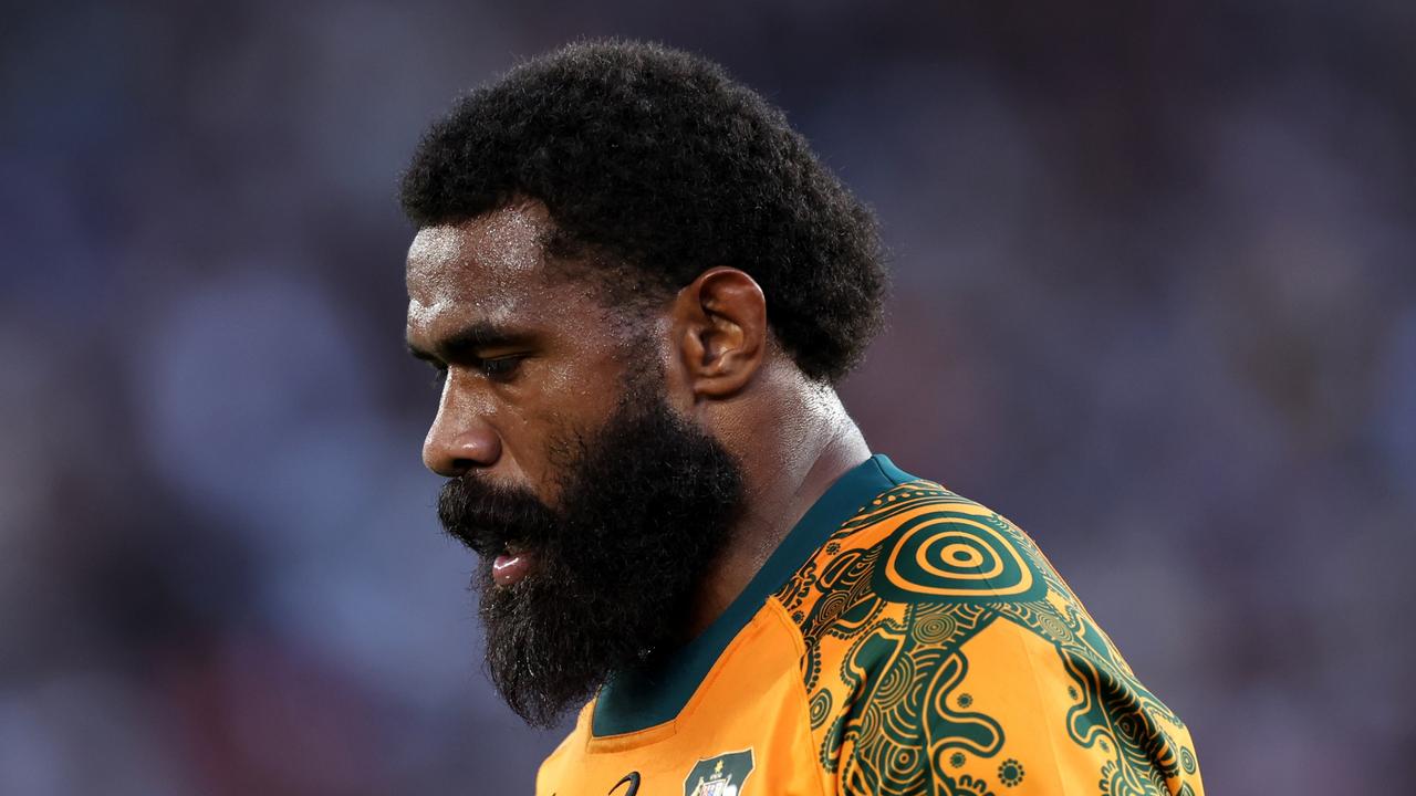 Marika Koroibete will miss the Bledisloe Cup clash through injury. Picture: Cameron Spencer/Getty Images