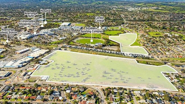 The Noarlunga housing development will surround the South Adelaide Football Club. Picture: Renewal SA