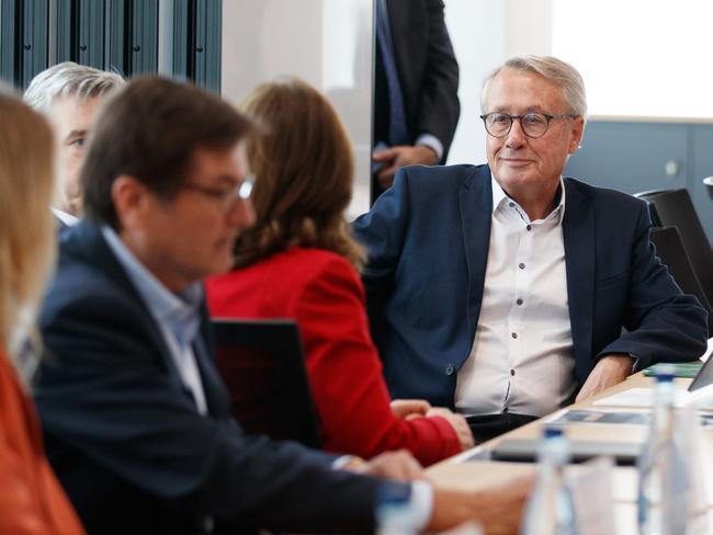 Former Labor treasurer Wayne Swan attends the Albanese Government’s first Investor Roundtable in Sydney. Picture: NCA NewsWire / Nikki Short