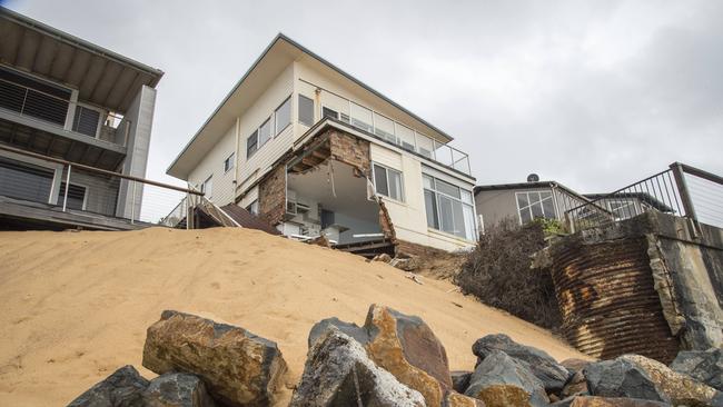 Damaged properties at Wamberal. Picture: NCA NewsWire / Troy Snook