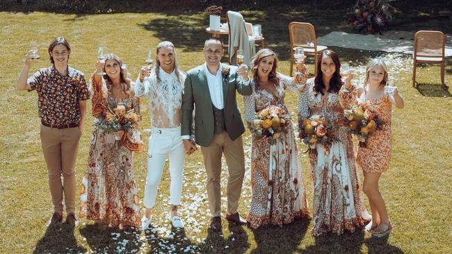 The couple had planned to have a big wedding but their plans were twice cancelled due to the pandemic. Picture: Daylesford Wedding Photography