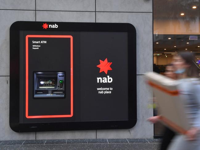 BRISBANE, AUSTRALIA - NewsWire Photos September 23, 2021: NAB bank in Brisbane., Australia's biggest bank has warned proactive steps must be taken now to avoid a New Zealand style government intervention to cool soaring house prices, Picture: NCA NewsWire / John Gass