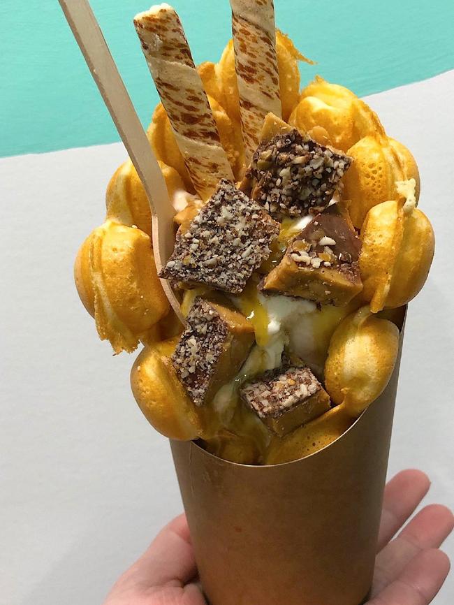 Mount Gambier's new dessert bar is serving up bubble waffles. Picture: Crave Dessert Bar