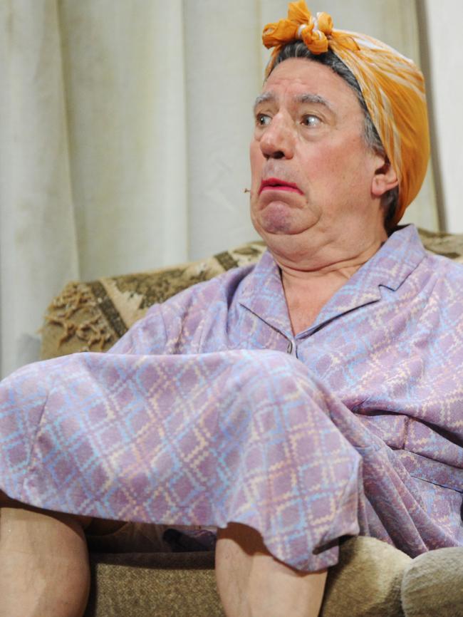 Terry Jones in 'Monty Python Live (Mostly)' in 2014. Picture: Getty Images.