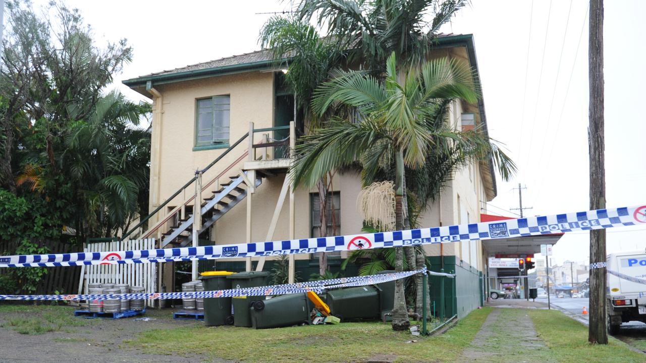 The Carlton Hotel in Maryborough during the police investigation. Photo: Megan Pope / Fraser Coast Chronicle