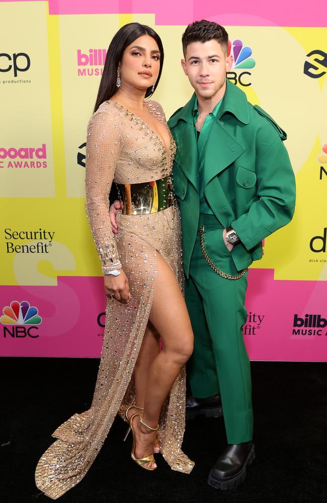 Priyanka Chopra Jonas and Nick Jonas. Picture: Getty