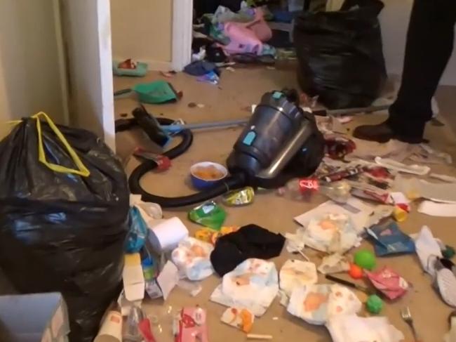 Baby Caleb Evans died in squalid conditions inside a South Australian home in 2018. Picture: Nine/Supplied.