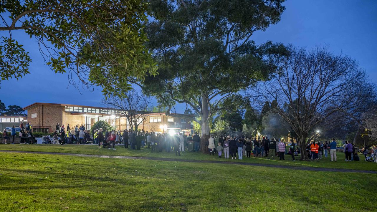 The vigil was held in the same street where the three children tragically lost their lives. Picture:NewsWire/ Monique Harmer