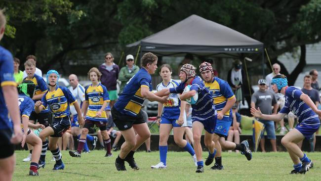 Day 1 of the King of the Country junior rugby union tournament at the Gold Coast Eagles Rugby Union Club. Under-15s: 10.40am: USQ Saints v Invitational Barbarians USQ Player No Barbarians Player No Pic Mike Batterham