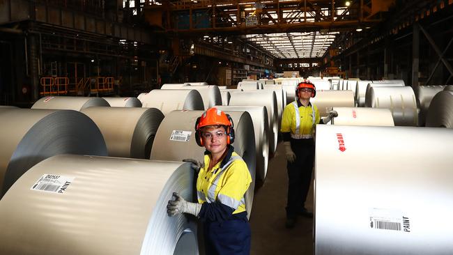 BlueScope’s steelworks at Port Kembla. Picture: John Feder.