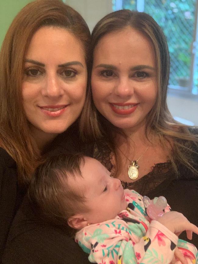 Beatriz couldn’t get to Brazil for her daughter’s birth but watched Christine have the baby via Facebook.