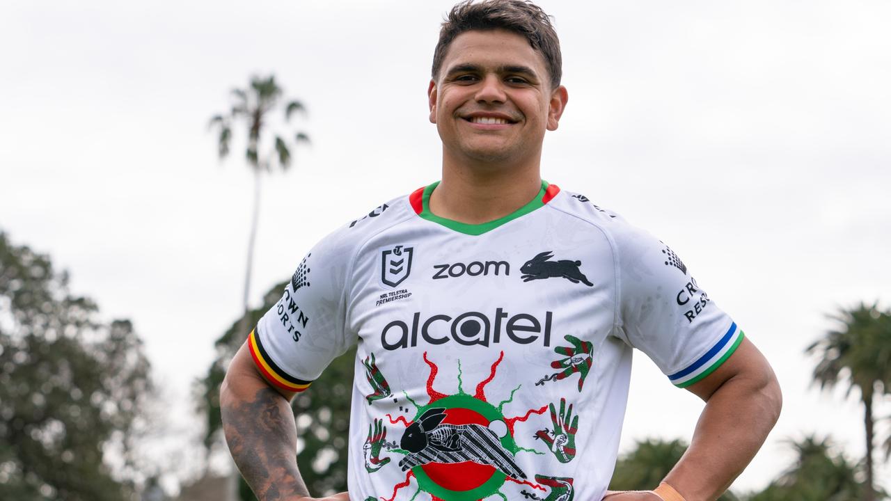 South Sydney star Latrell Mitchell in his club's Indigenous jersey. Picture supplied