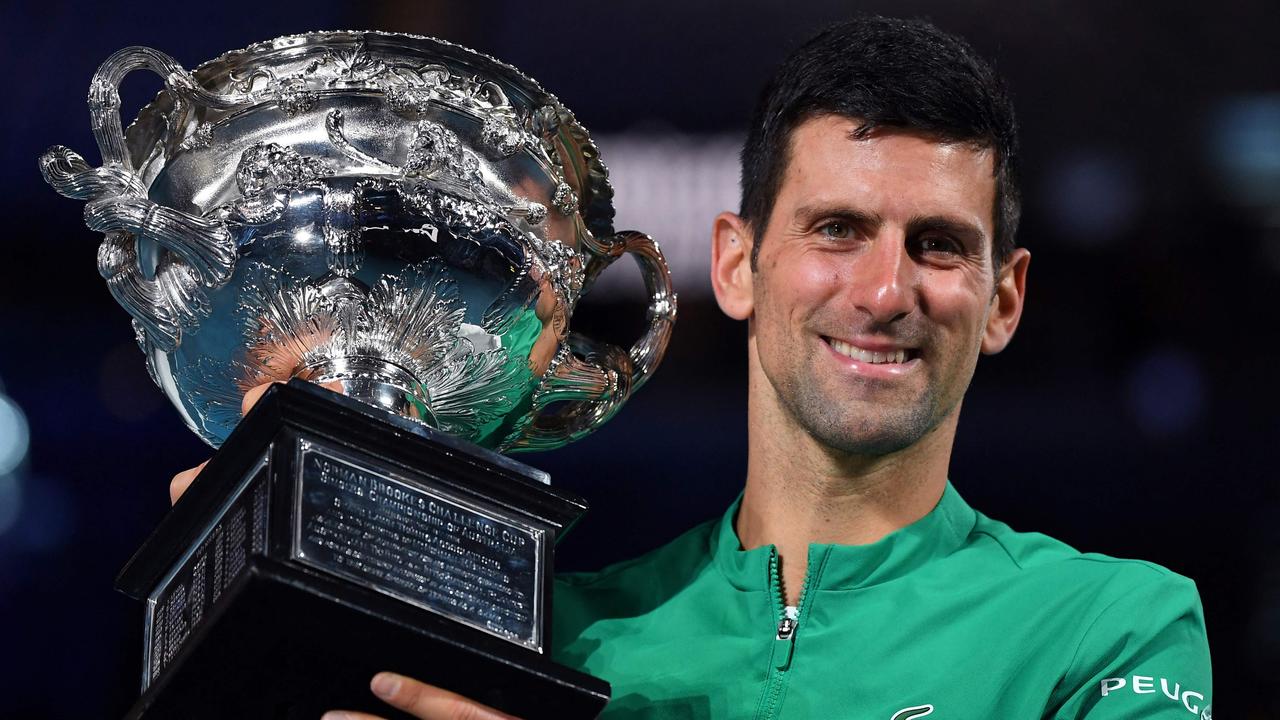 Djokovic won three grand slam titles in 2021. (Photo by William WEST / AFP)