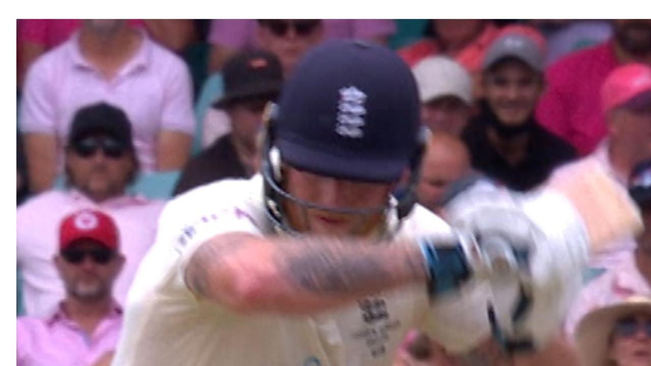 Ben Stokes survived an unusual ball. Photo: Fox Sports