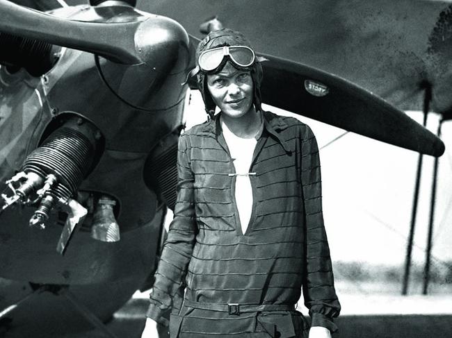 TWAM-20180408EMBARGO FOR TWAM 4 AUG 2018NO REUSE WITHOUT PERMISSIONFEE MAY APPLYAmelia Earhart stands in front of her airplane.PHOTO: GETTY IMAGES